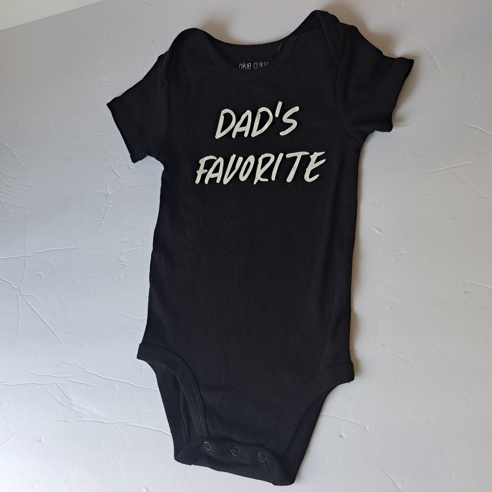 NWT Ok!e Dokie Dad's Favorite Black Bodysuit
